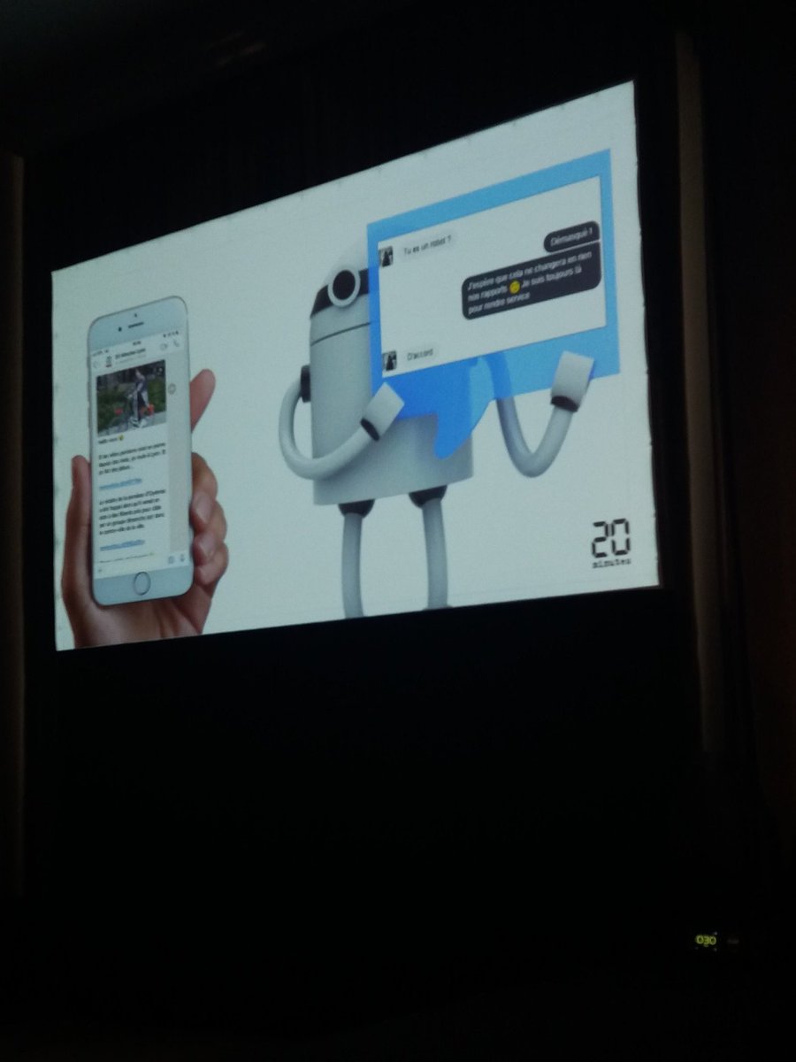 20minutesmedia's tweet photo. #20Bot sur @messenger et @WhatsApp
2 stratégies de diffusion, 2 tons, 2 écritures, 2 moyens de créer et animer les conversations pour @20Minutes
#PasserDuDiscoursAuDialogue #engagement #stratsummit #confstrat https://t.co/L2H4Xfj8ZO