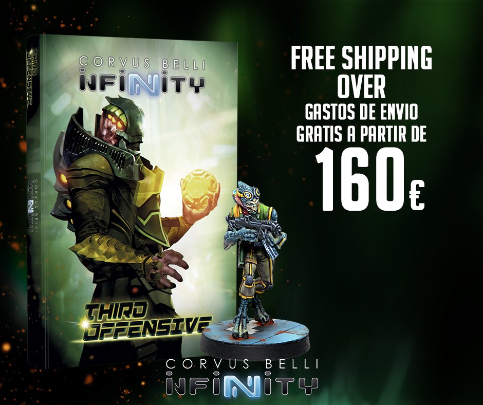 InfinityTheGame's tweet image. Friendly reminder: with the pre-order you have free shipping over 160€! And… we have amazing new things to order along with the book ;) and old things that still kicking asses 😎

#3rdOffensive
store.corvusbelli.com/offer