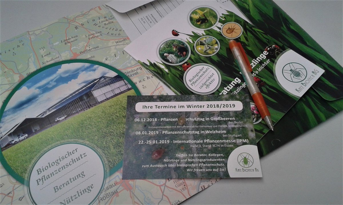 Die Termine für die Pflanzenschutztage stehen fest:
 06.12.2018 in Großbeeren bei Berlin
 09.01.2019 in Welzheim bei Stuttgart
 Wir freuen uns auf den Erfahrungsaustausch mit Ihnen.
 #insectswetrust #pflanzenschutztag #insekten #biocontrol #vorfreude