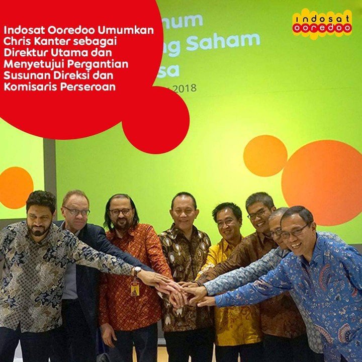 indosat's tweet photo. Selamat untuk Presiden Direktur dan CEO baru Indosat Ooredoo, Bapak Chris Kanter

#IndosatOoredoo #WelcomeNewCEO https://t.co/BU1m2Xm6DC