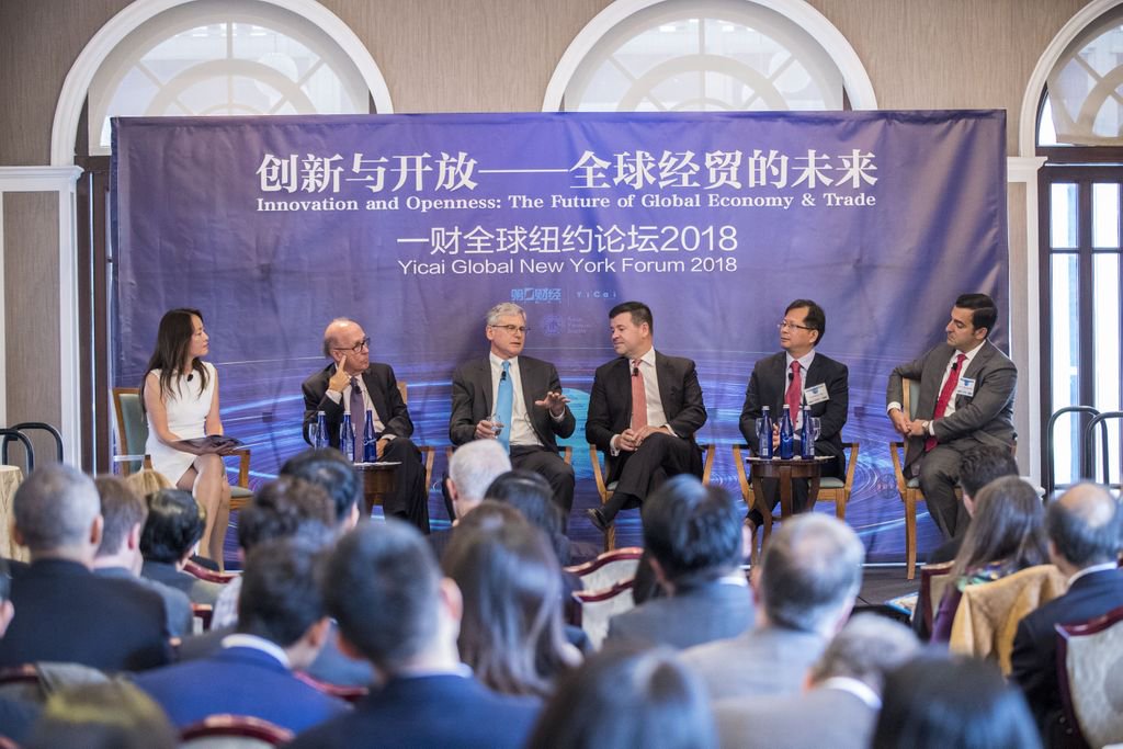 yicaichina's tweet image. Leading Figures Discuss #GlobalEconomy, #Trade at #YicaiGlobal #NewYorkForum 2018. @BobHormats @Riccanomix @nasdaqmccooey  #StephenRoach  bit.ly/2ErW88m