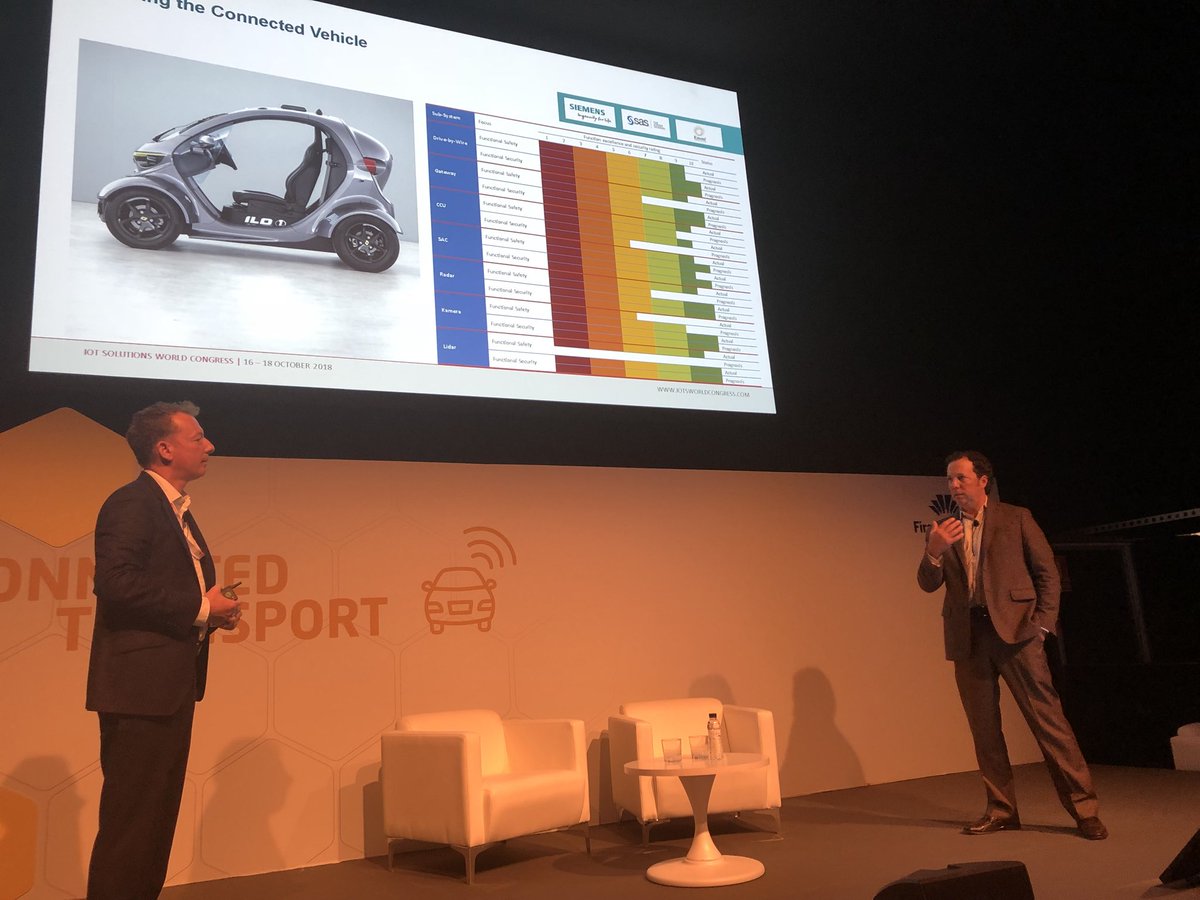 Now at #IOTSCW18 we‘ve <a href="/marcus_zwick/">Marcus Zwick</a> from <a href="/SiemensMobility/">Siemens Mobility</a> and Jason Mann <a href="/jmann245/">Jason Mann</a> from <a href="/SASsoftware/">SAS Software</a> on stage presenting intelligent traffic infrastructure and autonomous vehicle solutions from Siemens having SAS streaming Analytics on edge inside.
That’s innovative. Cool
#AIoT