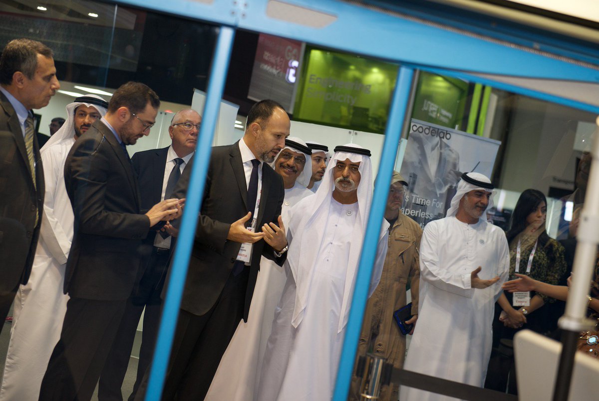 gergiabboud's tweet photo. It was a great pleasure and honour to showcase SAP’s highlight demo - the future of urban mobility to His Highness Sheikh Nahyan bin Mubarak Al Nahyan at the SAP booth. #LiveLocalCloud #GITEX2018 @SAPMENA @GITEXTechWeek https://t.co/GJd3y8tcQm