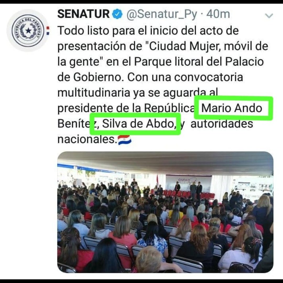 EleditorPy's tweet photo. Parece una versión de #Telecomio.🤣
Mario Ando Benítez y Silva de Abdo.
*Mario Abdo Benítez 📝✔️
*Silvana de Abdo 📝✔️ https://t.co/Ir53qocd4j