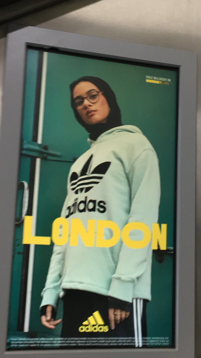 amxnahali's tweet photo. Seeing myself in London tube stations on my way to uni is actually insane. But I just want to say a big thank you to @adidasUK for giving me the opportunity to represent London. https://t.co/0f7gwPb656