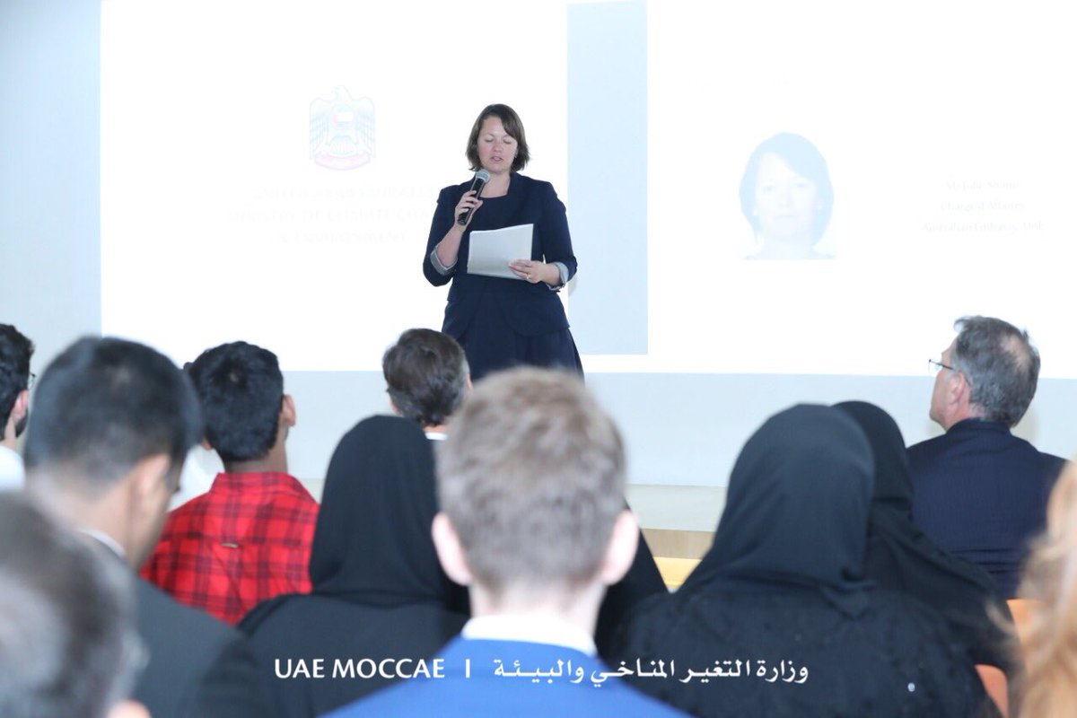 To mark #WFD2018, #MoCCaE organized a #youth workshop titled #OurFoodOurFuture in collaboration with @GGGI_hq @UAEEmbassyAU and the Embassy of the Netherlands in #UAE, aimed at involving the country’s youth in developing government policies on #food management  #ZeroHunger