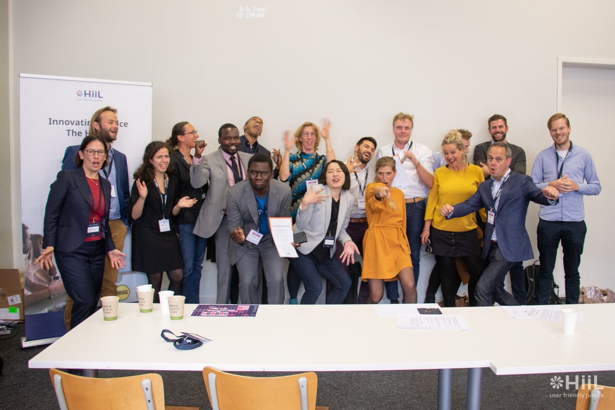 InnoJustice's tweet photo. 6 innovators 5 judges 4 speakers endless passion to make #justice more accessible &amp; inclusive for all. The Hague #JustInnovate18 Challenge saw a diverse array of justice solutions: From #legalempowerment for #refugees to debt counselling. Highlights👉 https://t.co/7UWQIVXVeY https://t.co/dTCKoyiTvx