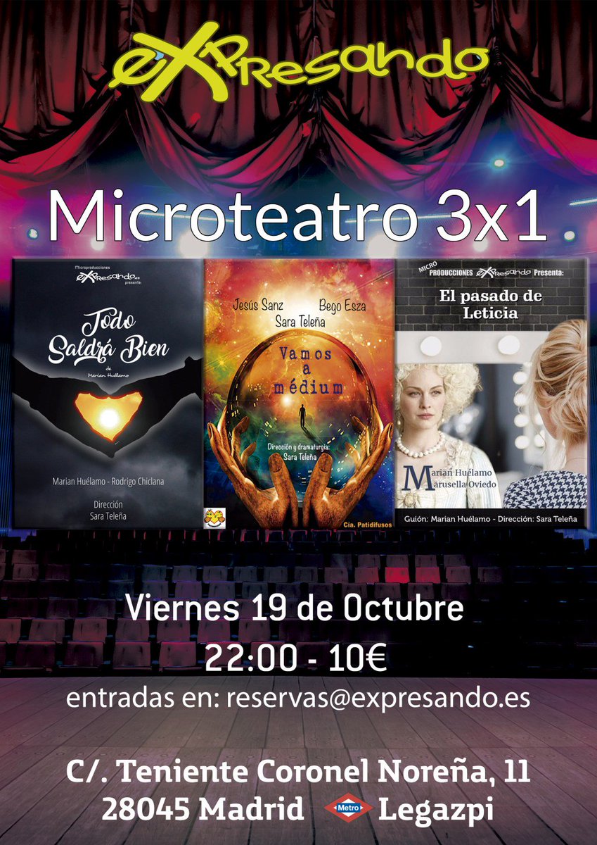exxpresando's tweet photo. ¡Seguimos en octubre con más teatro! https://t.co/DkPc23CFZC https://t.co/AcW78ZVdSS