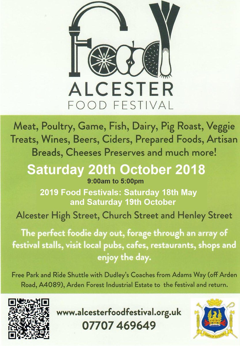 AlcesterTown's tweet photo. Calling all foodies!
Alcester Food Festival this Saturday 20 October. The perfect foodie day out! https://t.co/TrFQtznpVx