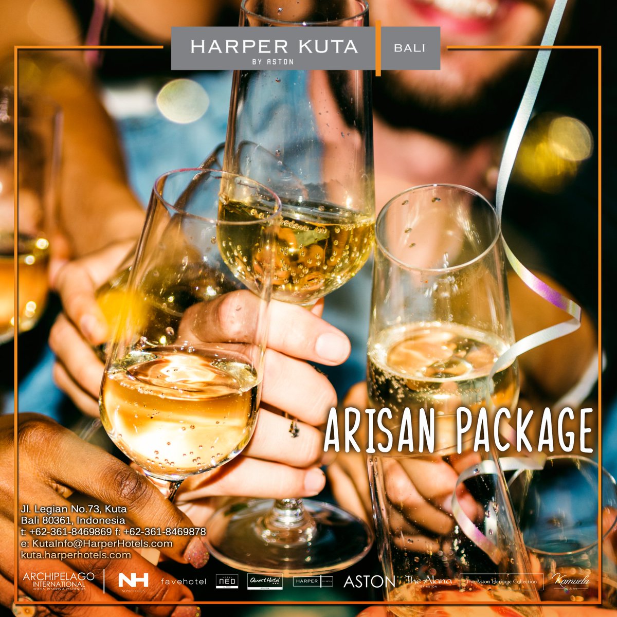 HarperKuta's tweet photo. Arisan Package special rate starting from IDR 150.000,- nett/person for Buffet option and IDR 50.000,- nett/person for Coffee Break.
Invite your friends right now! 🥂
.
For more info and Reservations:
📞 +62 361 8469869
✉️ Kutainfo@HarperHotels.com
.
#HarperKuta #HarperHotels https://t.co/EvXFtPcHO3
