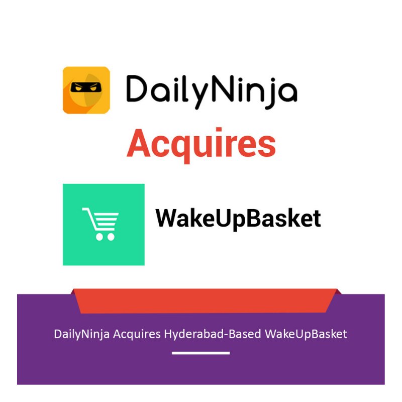 earlypad's tweet photo. After #acquiring #Hyderabad-based #4amShop , @DailyNinjaApp has now acquired another Hyderabad-based startup @wakeupbasket https://t.co/UAgkckS9QJ #earlybits https://t.co/1NwsLcy4YI