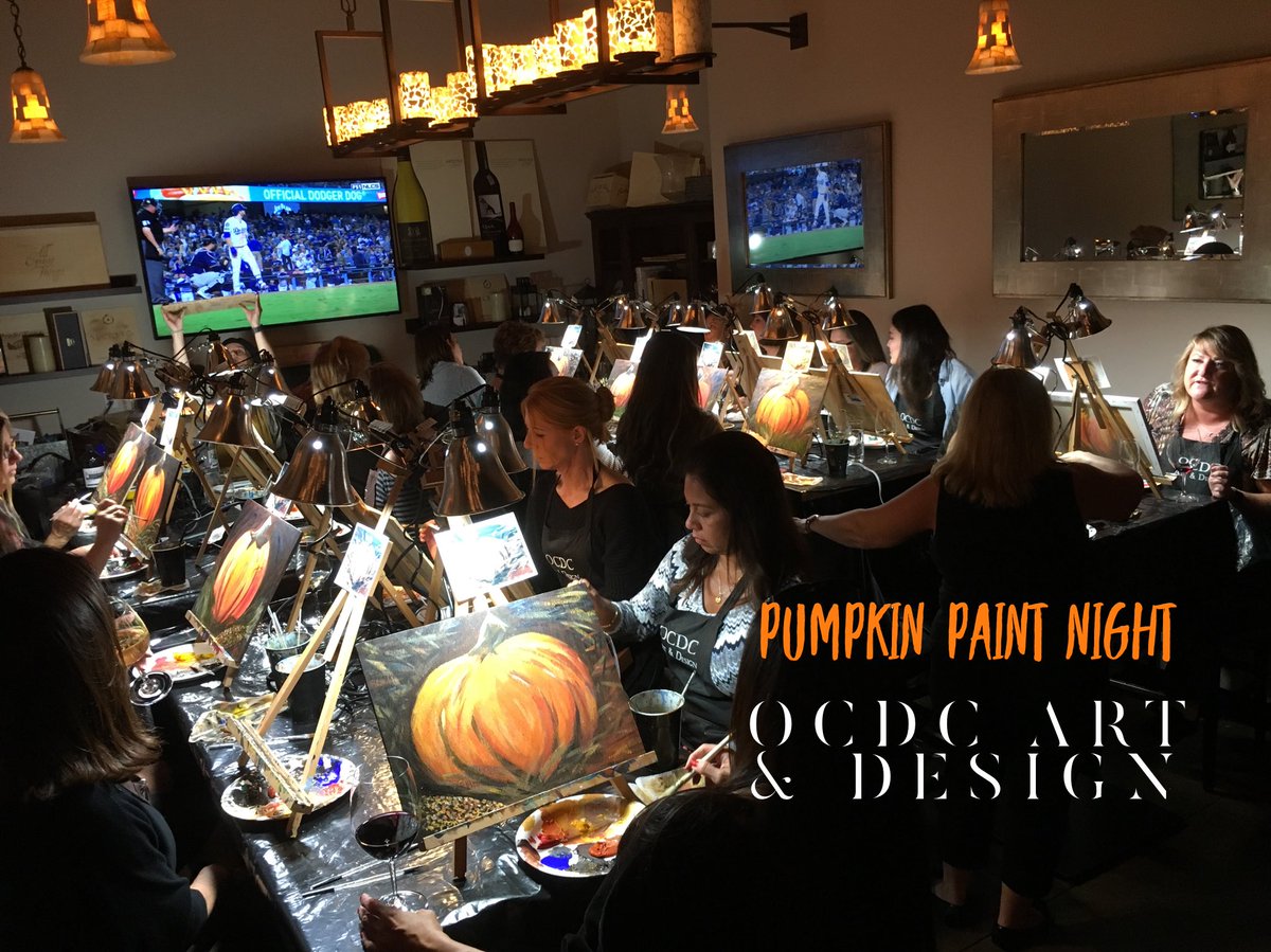 ocdcart's tweet photo. 🎃 +👩‍🎨 + 🍷+ 🧀 = #onegreatnight at @bacchus_irvine #painting #rustic #pumpkins Great job everyone!!! xo #ocdcartanddesign 
🎃 #art  #fall #anyonecanpaint #discover your #innerartist #relax in #orangecountyca with #wineandcheese #goDodgers #DodgersBlue ! ⚾️ https://t.co/st8FbQ2wV5