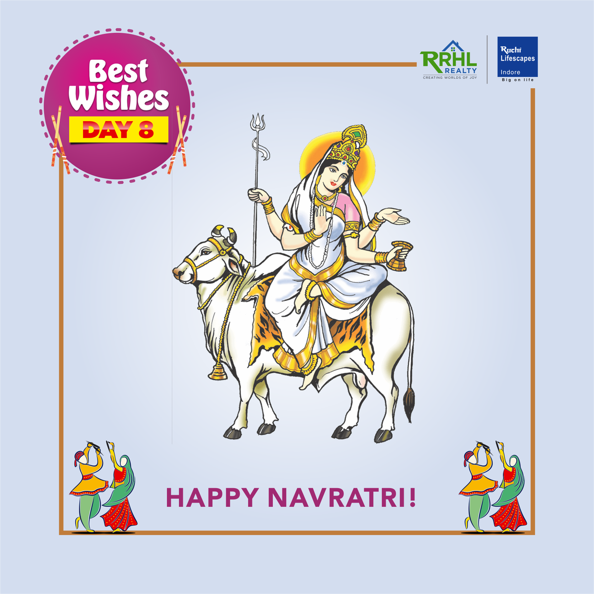 RuchiIndore's tweet photo. Subho Gurga Ashtami...
#ShubhNavratri #NavratriGreetings #DurgaAshtami #Day8 #BeginningOfFestiveSeason #RuchiLifescapesIndore https://t.co/iuKKWedG3h