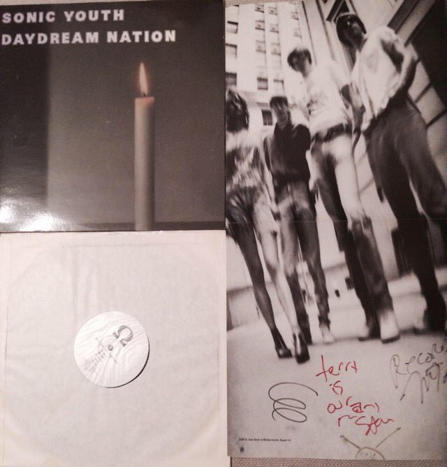 30 years ago today I visited @spillersrecords in Cardiff to buy this fabulous double LP and got a signed poster! I still play it regularly to this day! #classic #SonicYouth #DaydreamNation #30years