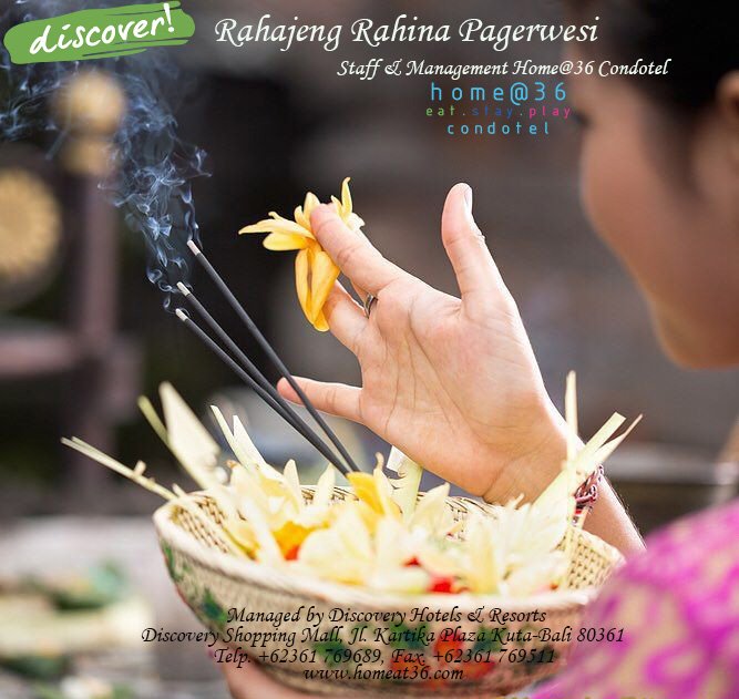 Rahajeng Rahina Pagerwesi, dumogi ngemanggihin kerahayuan sareng sami
Om Santi Santi Santi Om....