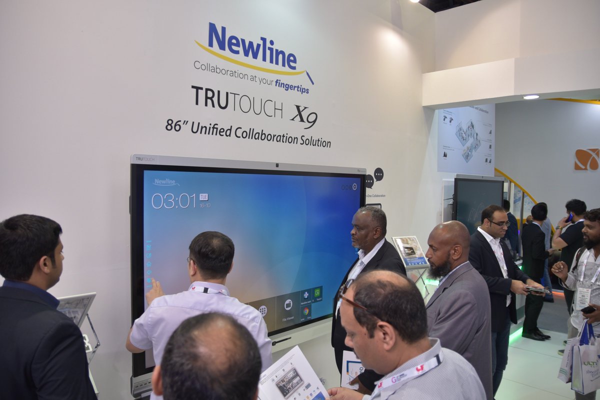 DvcomTechnology's tweet photo. Checkout our All-in-one Unified Collaboration Interactive Touch Solution at #GITEX2018. #Newline #DVCOM https://t.co/VbINvkjcyC