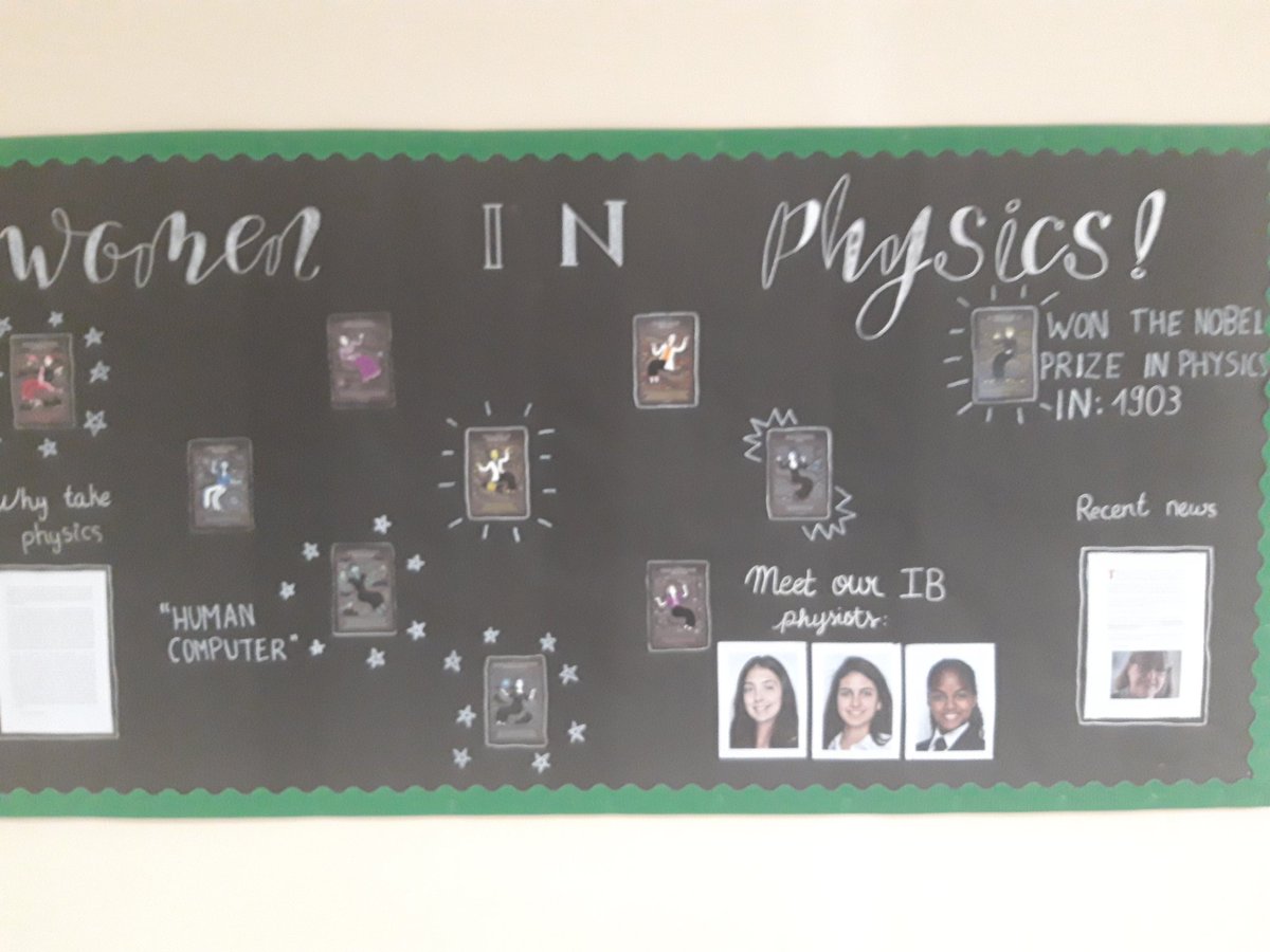 ReptonDXBPhysic's tweet photo. Very proud of this display created by our female physicists. Is there a future @NobelPrize winner among them? #DonnaStrickland #MarieCurie #MariaGoepprt-Mayer https://t.co/Fe0CAtFfyw