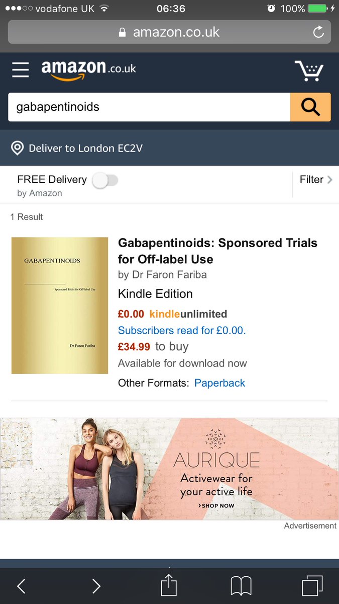 FaronFariba's tweet image. Our publication is now available online, (via amazon.co.uk). All proceeds are donated to the Colbé Trust. #gabapentinoids, #NHS70