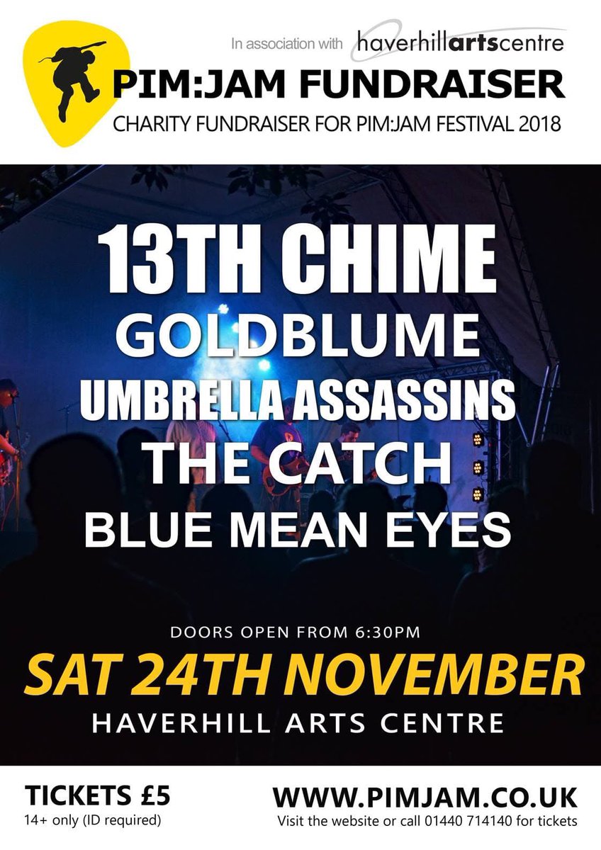 UAssassins's tweet photo. Remember remember the 24th of November @pimjamfest #fundraiser @sarsHQ @HhillArtsCentre #13thChime @goldblumeband @UAssassins #TheCatch @bluemeaneyes #ShedPunk https://t.co/Tlmu2hMFFn