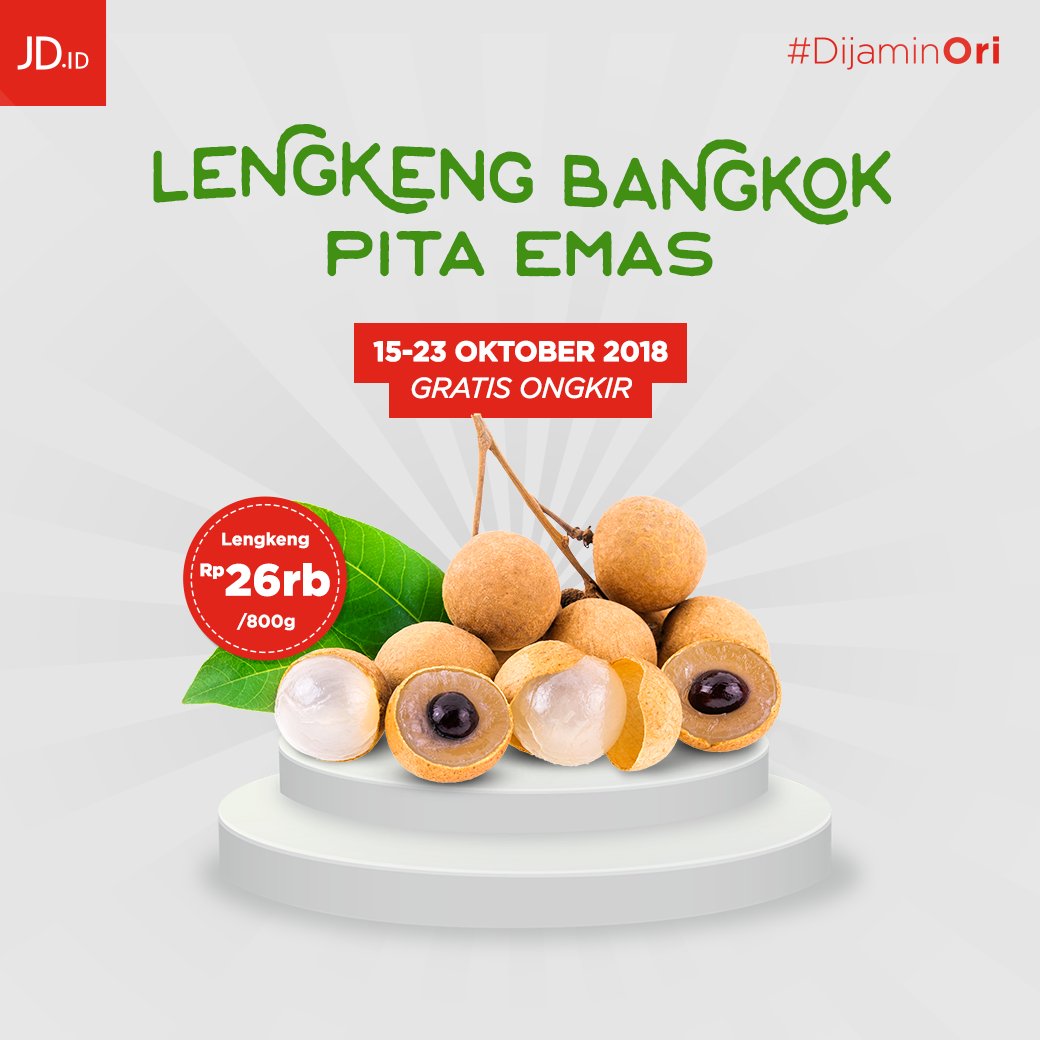 JDid's tweet photo. Dapatkan lengkeng bangkok pita emas yang segar dengan harga spesial + GRATIS ONGKIR hanya di https://t.co/zwrZJkI3Rk ! Cek sekarang disini https://t.co/t5bGLy1g8K
#jdid #JDFresh #dijaminori #fruits https://t.co/UWOEvuwzIK