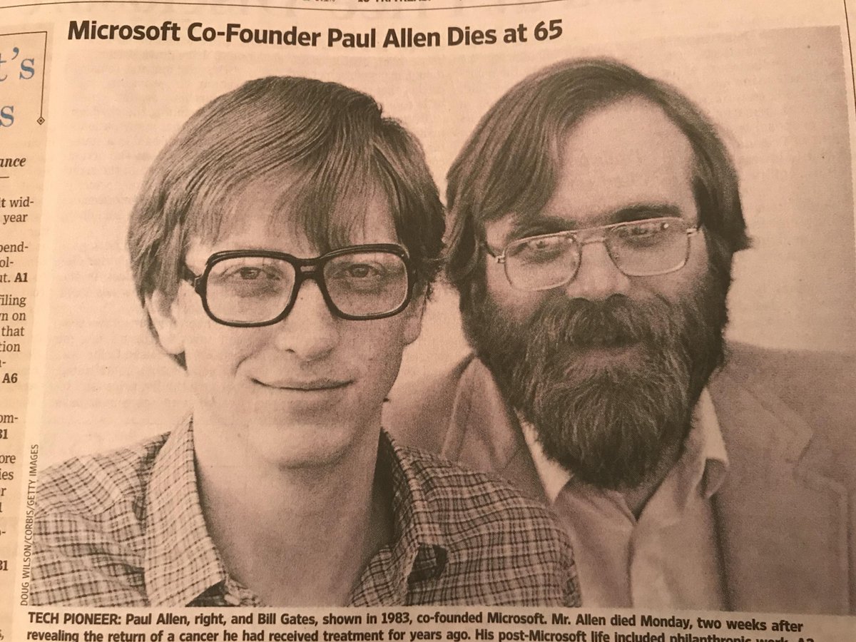 techfosysindia's tweet photo. The more I read about Paul Allen, the more impressed I am with all that he did for technology and philanthropy. May he Rest In Peace. 

#Microsoft #PaulAllen https://t.co/UjX08AmazX