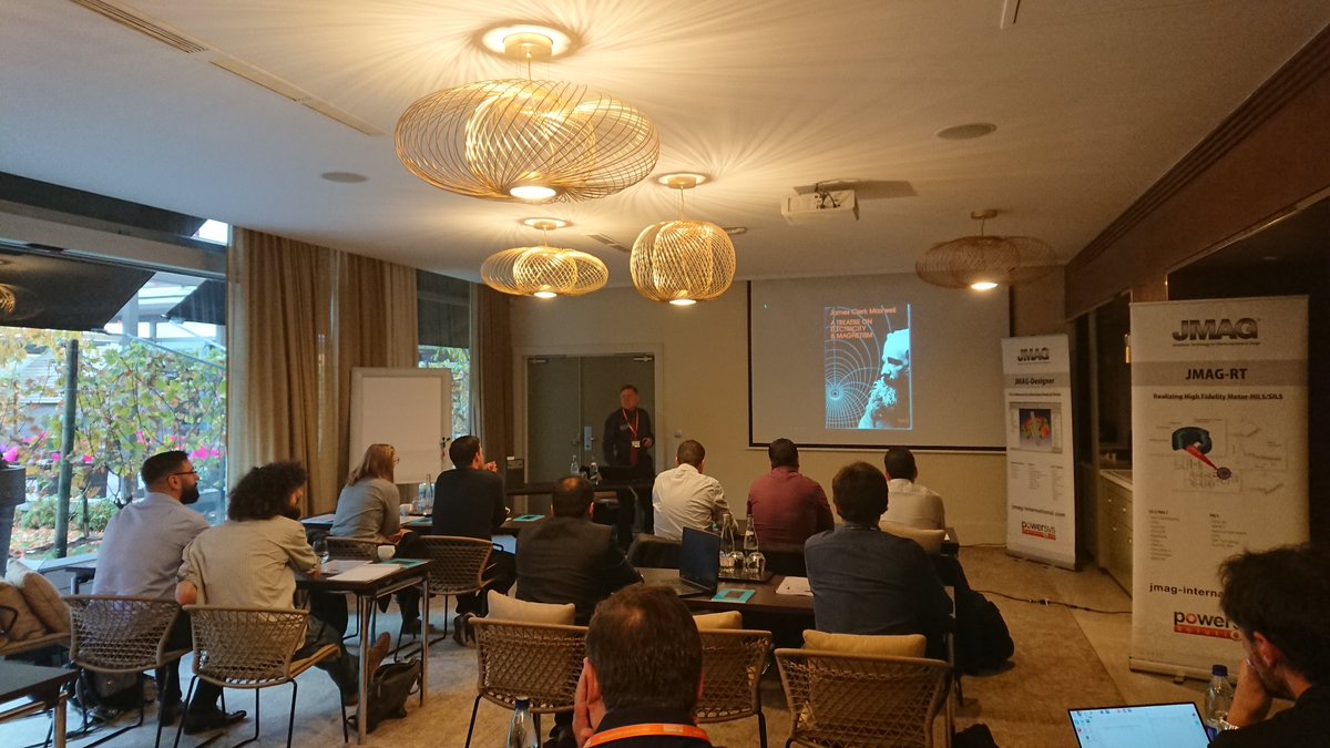 Nykau_shunaida's tweet photo. I am so lucky to get a lecture from Prof. Tim Miller on electrical machine design. #JMAG #POWERSYS #Electrical #engineering #lecture https://t.co/JATdV48J9k
