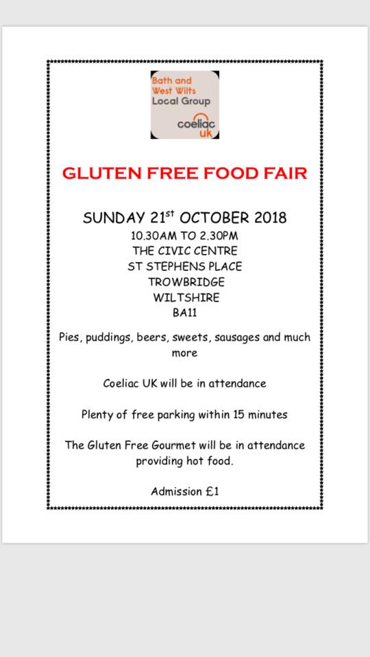 Bath_Coeliac's tweet photo. Yorkshire's best #GlutenFree pies will be venturing south this weekend.
Come and meet @VoakesFreeFrom at our #GlutenFree food fair at The Civic Centre, Trowbridge this Sunday 21st Oct.
Pls RT. https://t.co/TW2yx8nvhp