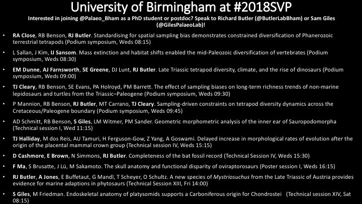 Finally on my way to #2018SVP! Lots of @Palaeo_Bham talks and posters involving @ButlerLabBham @rogerclose @TJDHalliday @Nitroshutter @emmadnn @carbonatefan @ddcashmore @AJonesWithBones @EmilyLizeeBrown @FionMaWS @TerriCleary & me!