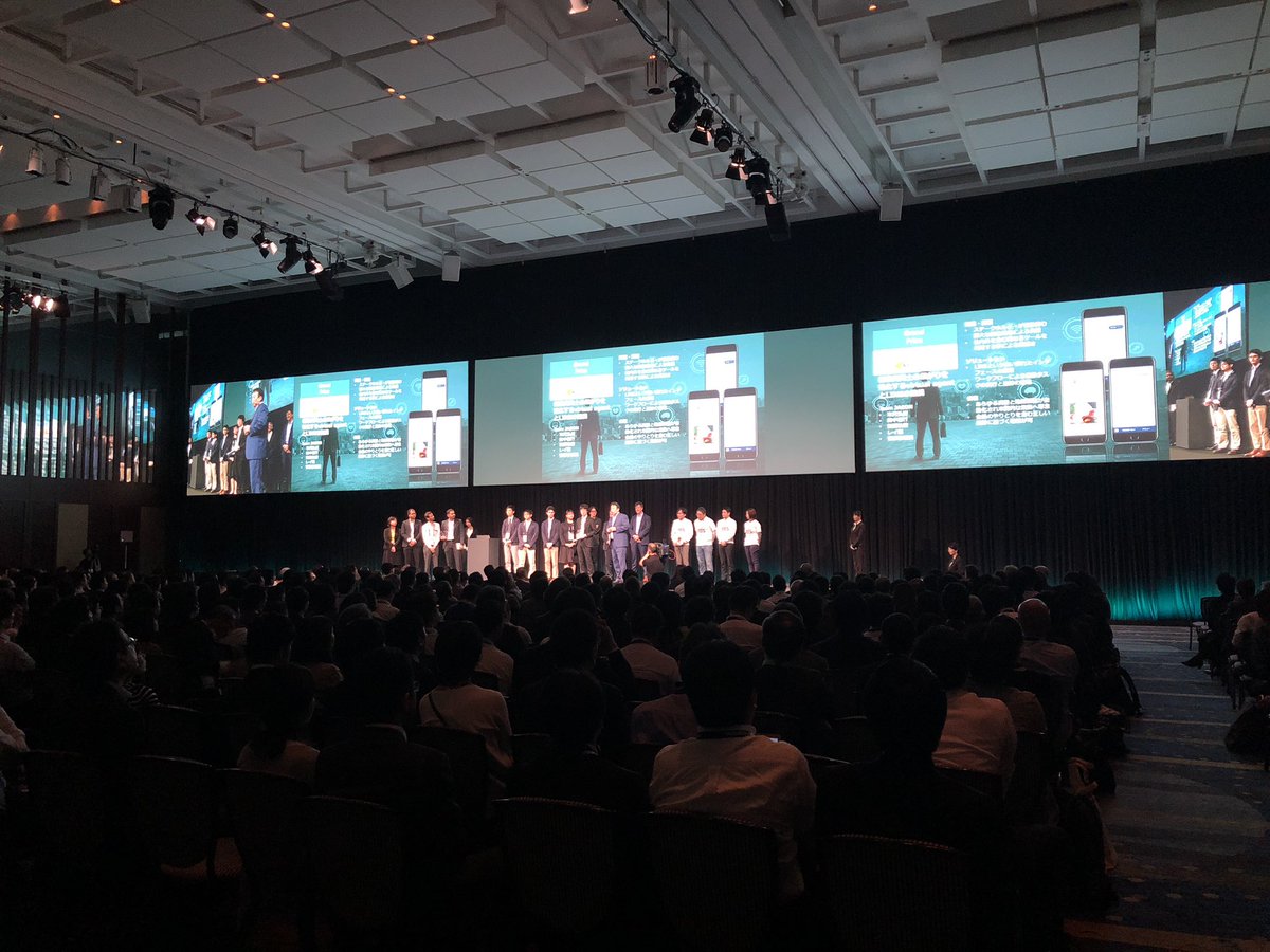 brettham_NOW's tweet photo. Hackathon prize winners up on stage! #NowForum https://t.co/6lrgdWb7Au