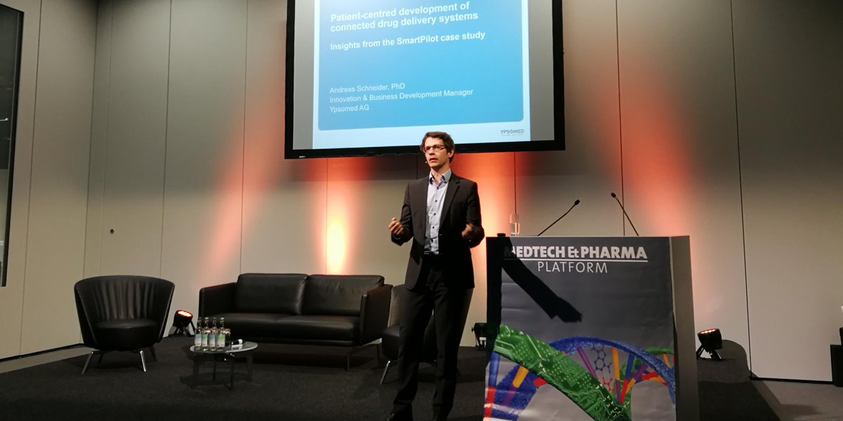 Medtech__Pharma's tweet photo. Andreas Schneider @ypsomed talks about patient-centred development of connected drug delivery systems and the insights from the SmartPilot case study https://t.co/pEkBDqKsZK #medtech #pharma #MPP2018 https://t.co/279vvbaohp