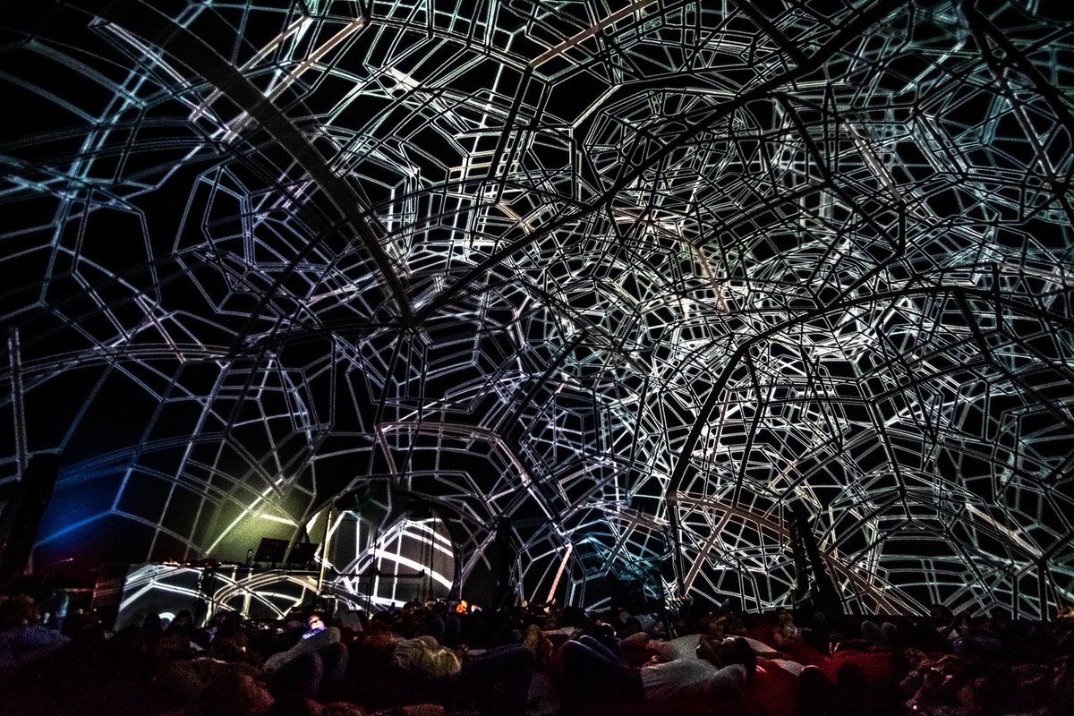 Stationed at the collective edge of maths, science &amp; audiovisual art is Hyperform; an immersive experience by @maotik &amp; <a href="/maxcoopermax/">Max Cooper</a> (CA/FR+UK). We’ll be screening Hyperform today, Oct 17, for the last day of #MUTEKAE’s Hemisphere 141 at #GITEXFutureStars
📷: <a href="/vartankelechian/">VartanK</a>