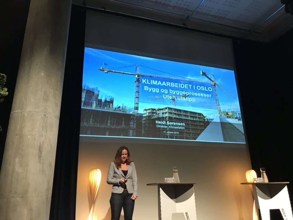 <a href="/MiljoHeidi/">Heidi Sørensen</a> kicking off #buildinggreen Oslo