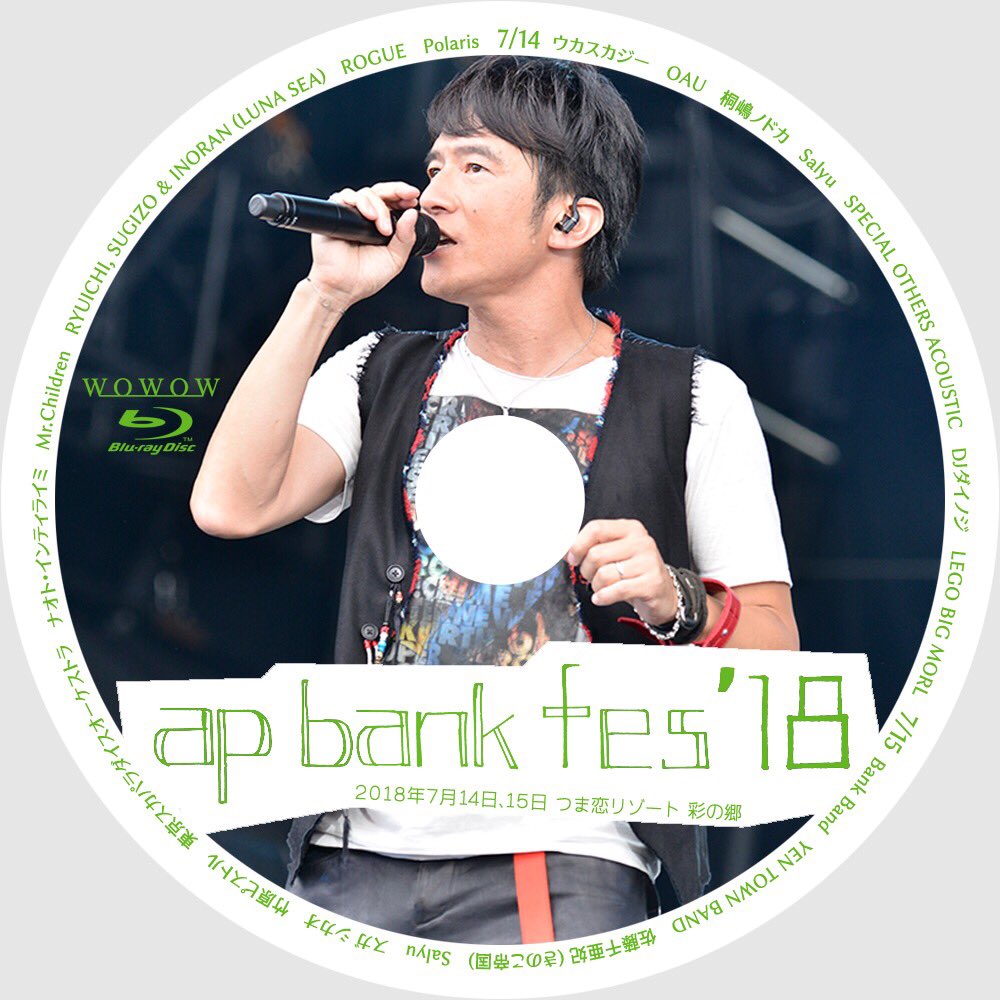 凛人 Wowowで放送されたap Bank Fes 18のラベルを個人的好みの画像で作ってみた Mrchildren Apbank