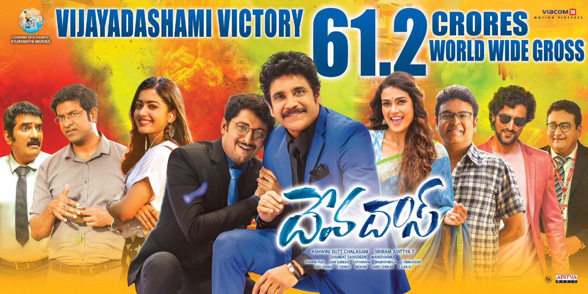 NaniFanForever's tweet photo. #DevaDas is a VijayaDashami Victory with Rs 61.2 Crore Worldwide Gross
#blockbusterdevadas https://t.co/ri400tDVkF