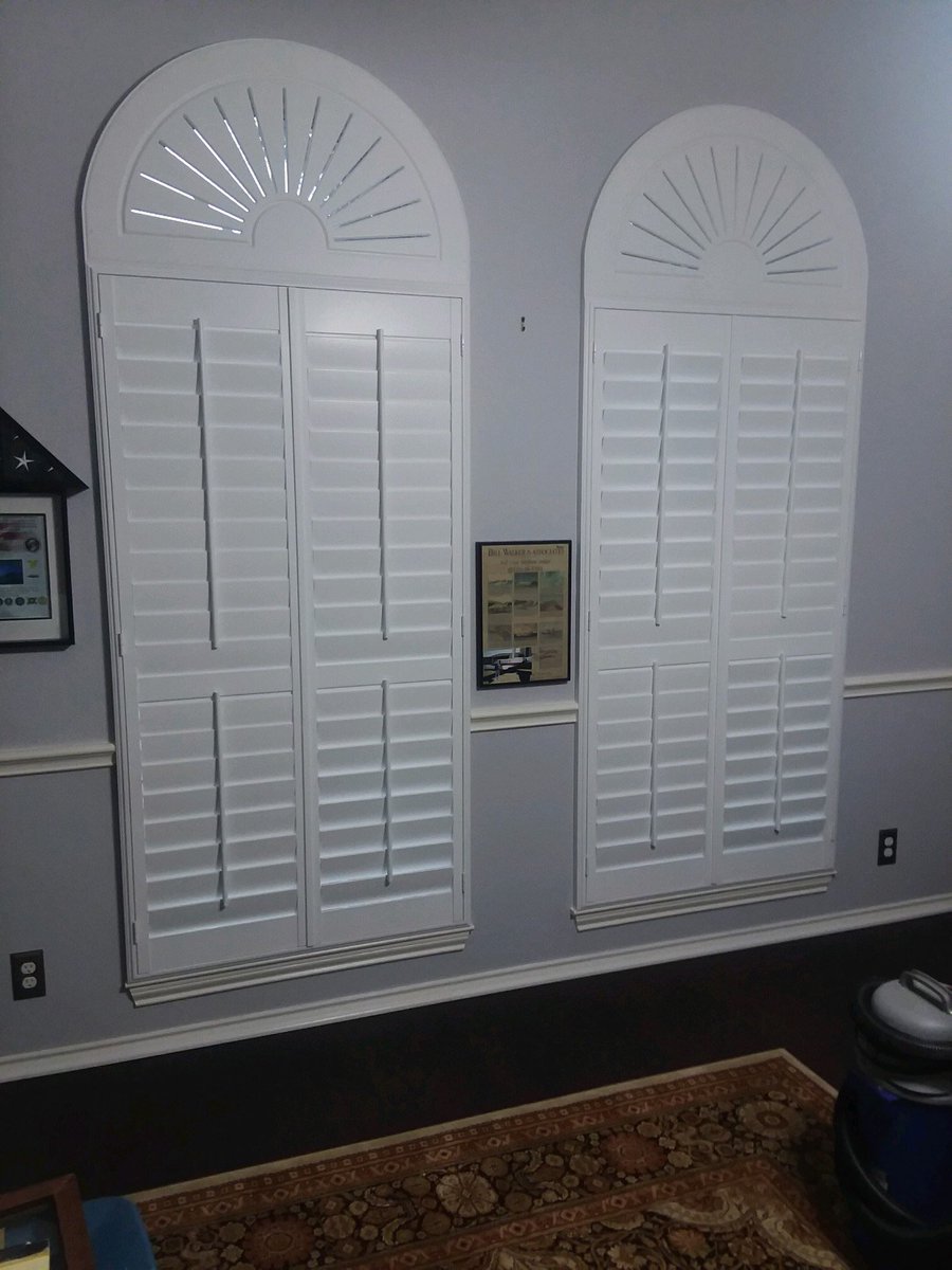 LiteLine with a Palladio arch for a good friend of mine. He loves them!  #Rockwood20. #Rockwoodshutters.