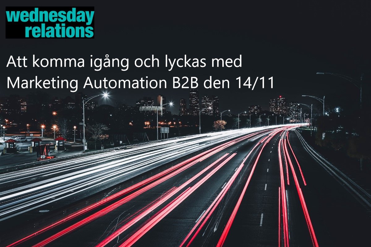 CrescandoSwe's tweet photo. Missa inte 14 november i Stockholm! Ny utbildning om hur du lyckas långsiktigt med din marketing automation-satsning - i samarbete med @WednesdayR https://t.co/AC1N4ZXjVN
#marketingautomation #utbildning #Inbound #contentmarketing https://t.co/i0Rey0TV6l