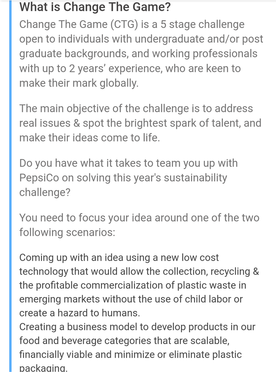 IndiaOdn's tweet photo. "PEPSICO CHANGE THE GAME COMPETITION SEASON 3"
The wit of OD enthusiasts would be more helpful to solve the challenge. The essence of OD need to be showcase in competitions like this, so that the organizations get to know, what we have is   magnificent. https://t.co/WxzsTlyR9Y