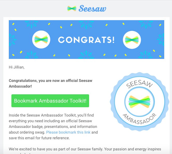 Very excited to try all the amazing tools in the Ambassador toolkit! Officially a <a href="/Seesaw/">Seesaw</a> Ambassador 😄 #his_learning <a href="/HISEdTech/">Learning Innovation at HIS</a> <a href="/HISPriPE/">HISPriPE</a>