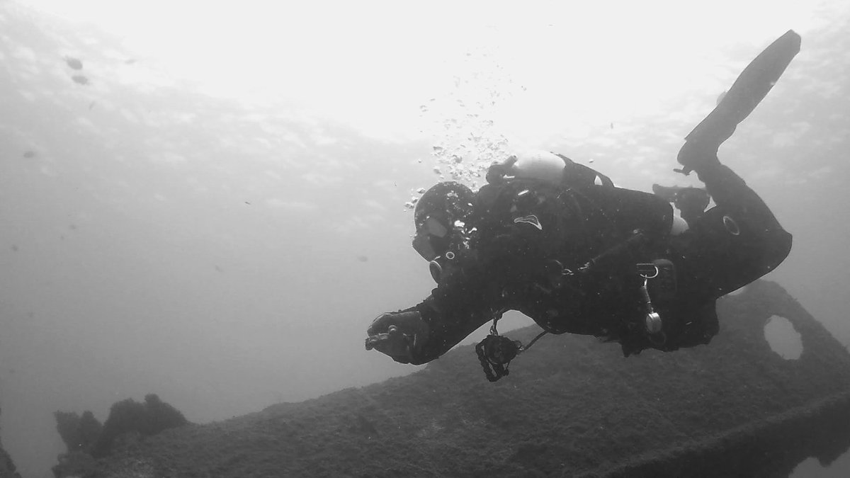 Have you got any underwater photos with #lightforme lights? Want us to show them? Here's #blackandwhite #underwater shot from Hugo and his #NW7 #lighthead #scuba #scubadiving