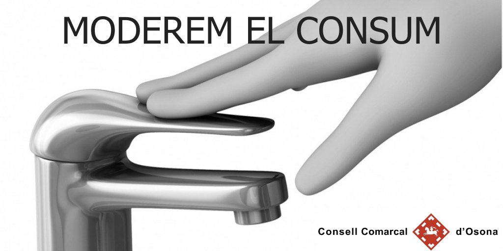 Des del Consell Comarcal d'Osona ens informen que les precipitacions d'aquests dies han tingut un fort impacte en el riu Ter. S'ha pogut restablir el servei de potabilització però cal reduir el consum d'aigua fins que la situació es vagi normalitzant. goo.gl/N2Si6A
