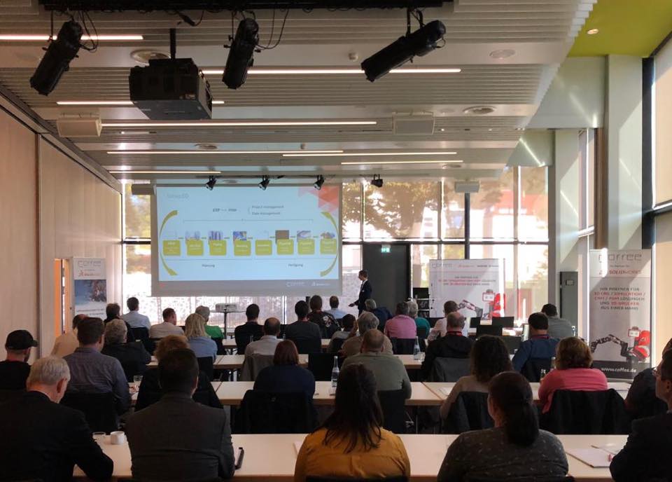 CAD_PlantDesign's tweet photo. || #Smap3D #PlantDesign presentation at the #Coffee #TechnologieForum in Schwäbisch Gmünd ||
 Great to see the new developments with large assemblies in #SOLIDWORKS 2019 and proud being part of the strong partner products!
Thank you, @COFFEE_GmbH. https://t.co/9HJO3QSUZf