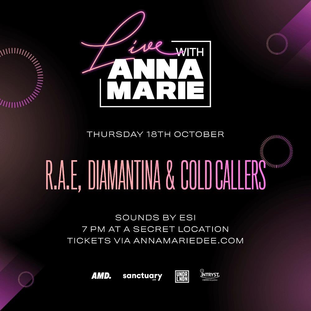 SatelliteLondon's tweet photo. The full line up has been released for @LiveWithAM tomorrow and it’s litty 🔥

@lifeofrae_ 
@DiamantinaSings 
@TheColdCallers 

To get access to the live show + house party, grab a last min ticket: https://t.co/z6XmQcTg8Y 🏠 https://t.co/J6KlhPLaVU