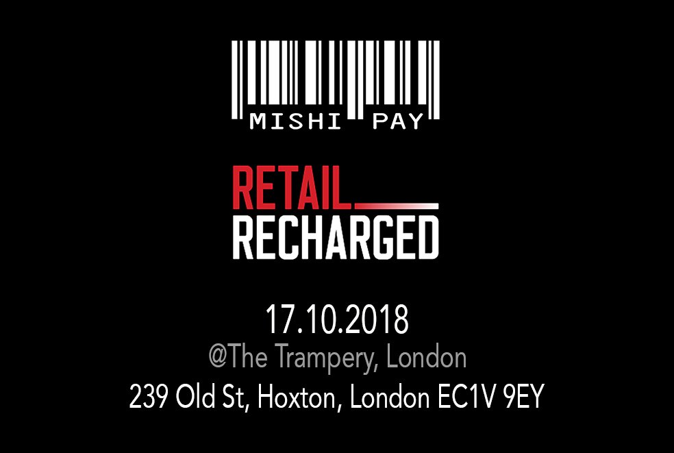MishiPayApp's tweet photo. Join us at @RetailRecharged today at @TheTrampery London for a live demonstration of our #ScanPayLeave technology. Book a meeting with us online and we will see you there. #retailrecharged https://t.co/3rYUV95FJP https://t.co/aZL2O5yxRq