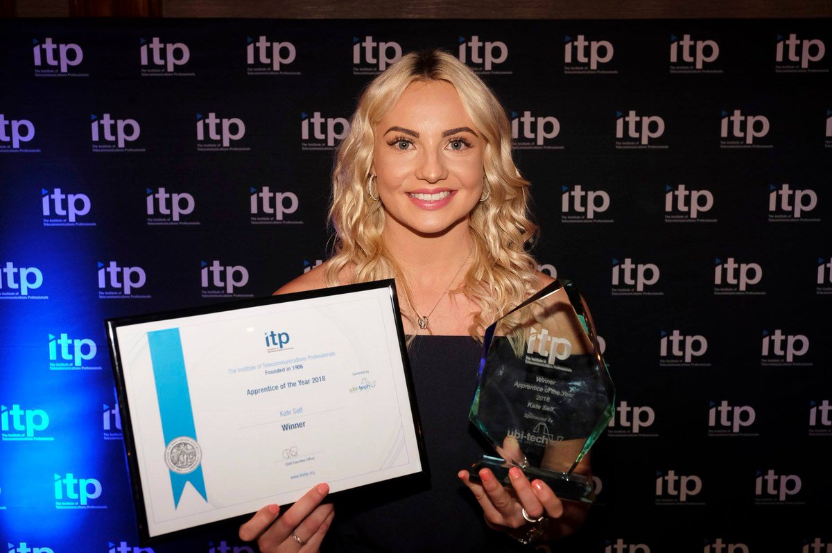BTGroup's tweet photo. 🏆🏆🏆 Triple winner!

Our #apprentice Kate scoops her third #apprenticeship award in the last three months. 👏👏

@kateselfxo @Apprenticeships @ITPnetwork https://t.co/1o73ClxmId
