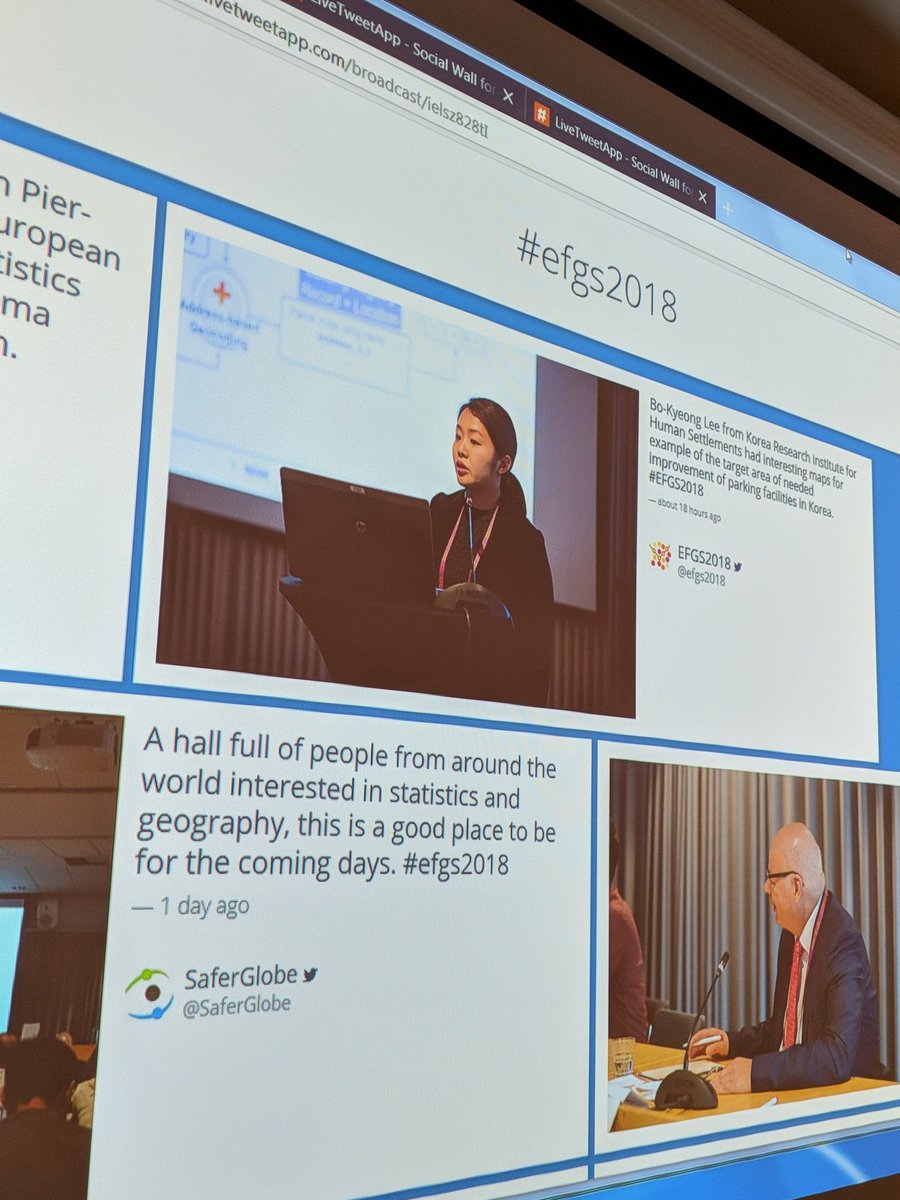 edparsons's tweet photo. Nice to see a twitter wall in use at #efgs2018 - having a professional photographer tweeting works well capturing the feel of an event... https://t.co/O52j8W5MYX