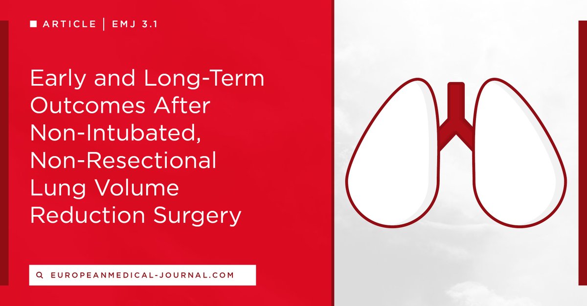 EMJRespiratory's tweet photo. Early & Long-Term Outcomes After Non-Intubated, Non-Resectional #LungVolumeReduction Surgery https://t.co/TXNI6Z8WUa https://t.co/5x5SDCdHZV