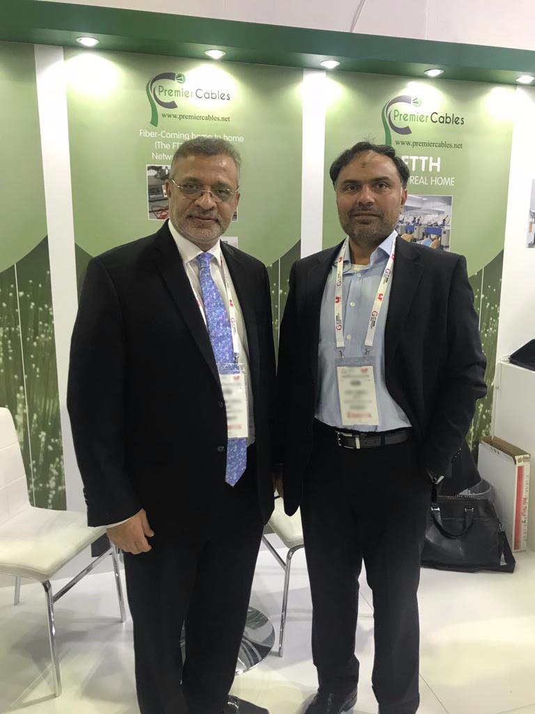 KALSOFT1's tweet photo. Chairman of Premier Cables, Mr. Shoaib Mangoria on their stall at Gitex meets Mr. Khurram Kalia the CEO of KalSoft. They discussed Collaboration between Premier Cables and KalSoft in Gulf region.

#EnablingBusinessAgility #KalSoft #Gitex2018 https://t.co/ZejYMrOrmd