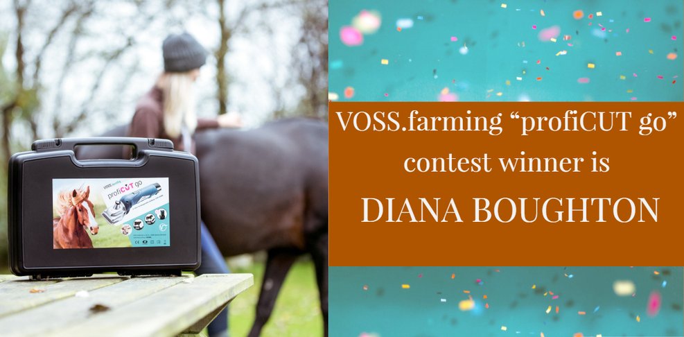EF_co_uk's tweet photo. Here we have our October contest winner 🤗☺️

Congratulations Diana Boughton 🎉🎇🎊 With the highest entry points in the contest, you won the VOSS.farming "profiCUT go" Horse Clipper 🐴🐎😍

Happy Clipping ..... #October #contest #WINNER #horse #Clippers https://t.co/D7b1lsjZ3h