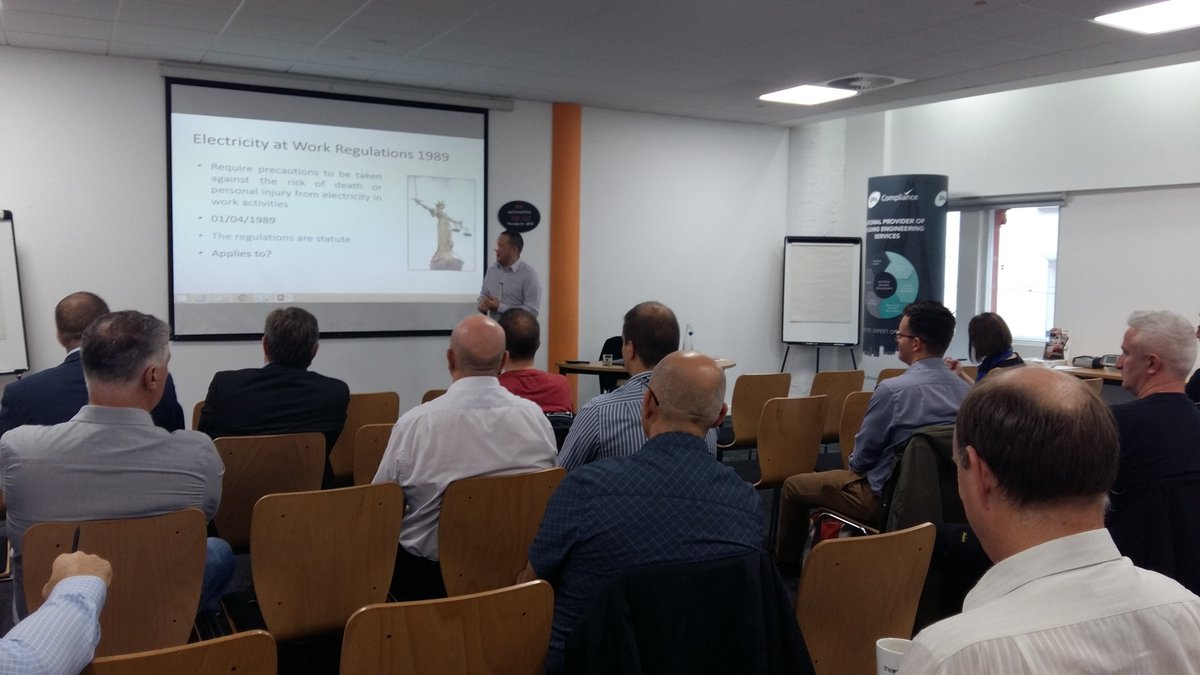 Our customer seminar on 18th edition in #Birmingham is underway  #electrical safety #wiringregulations #18thEdition #FacMan @studiovenues