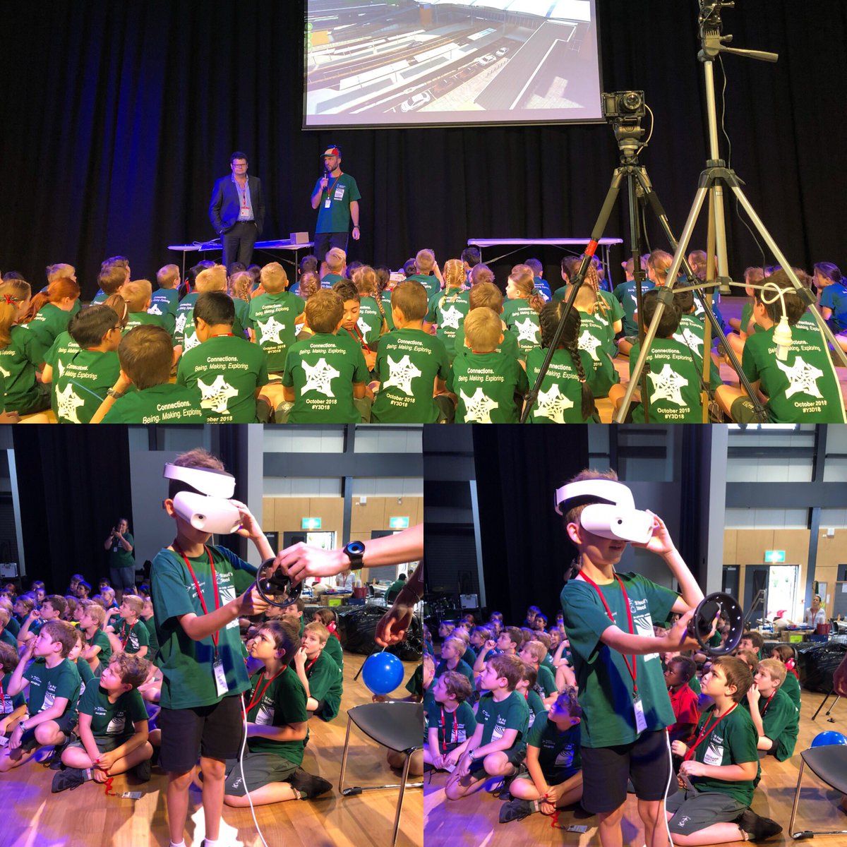 jedjnr's tweet photo. A HUGE thank u 2 @Aurecon (&amp; @BrisbaneAirport for arranging it) for dropping in2 #Y3D18 2day 2show Ss how they use VR in prototyping. So blessed 2have #community connections 2 inspire deeper Ss learning. @TimOsborne71 @SteveGrant27 @PaulDBrowning #juniorschooldesign #inspiring https://t.co/k6lWvzUiIv